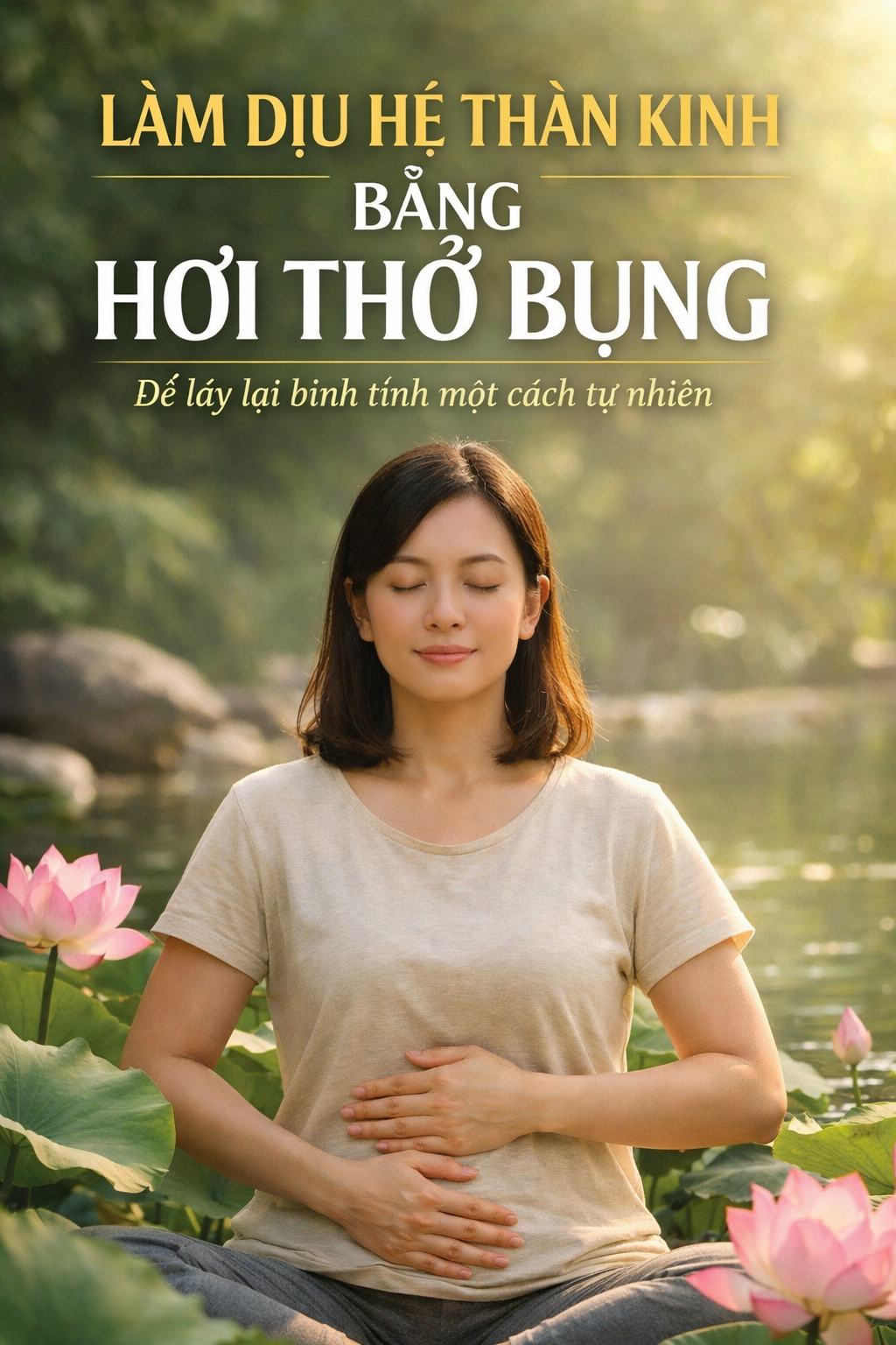 Làm dịu hệ thần kinh bằng hơi thở bụng. Hiểu nguyên nhân stress, lo âu và học phương pháp khoa học g