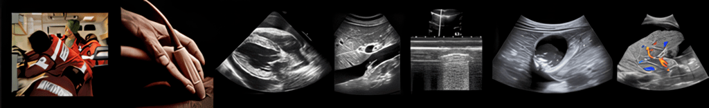 Banner showing POCUS ultrasound images.