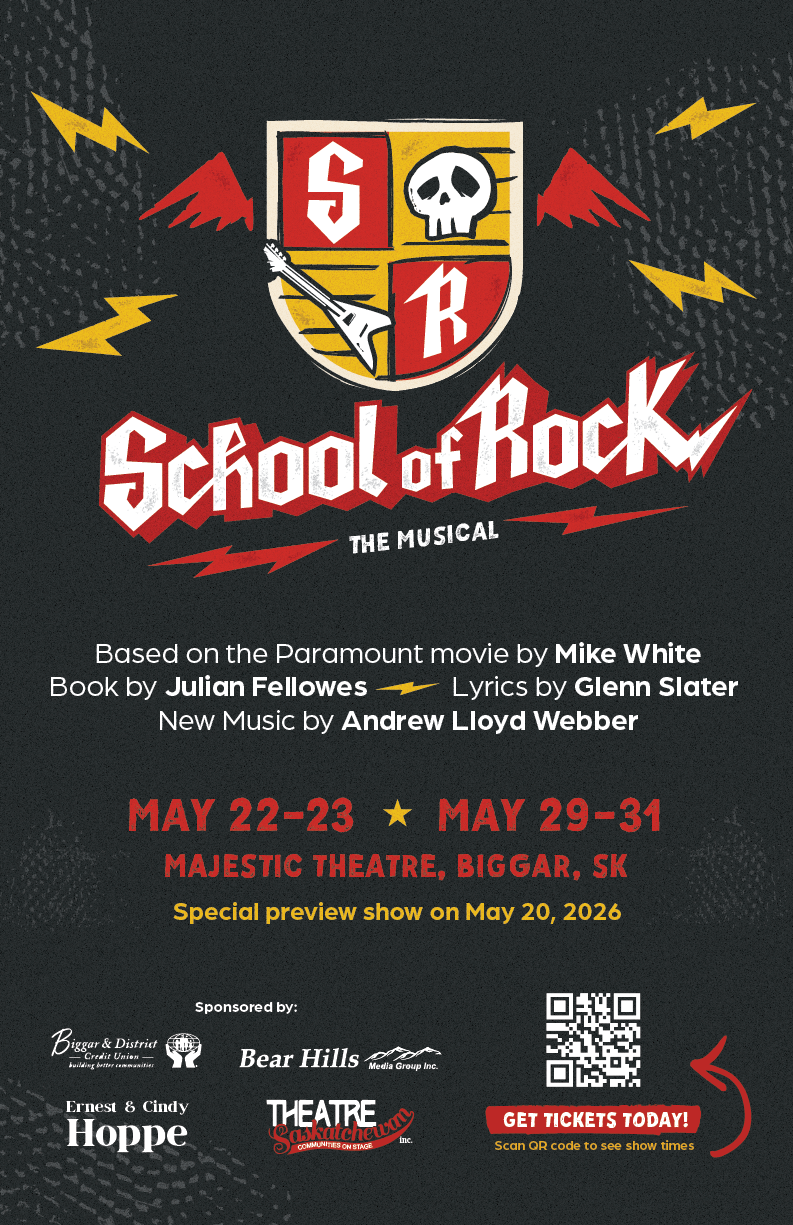 Poster for Castwell & Co.'s production of School of Rock The Musical. May 20-31