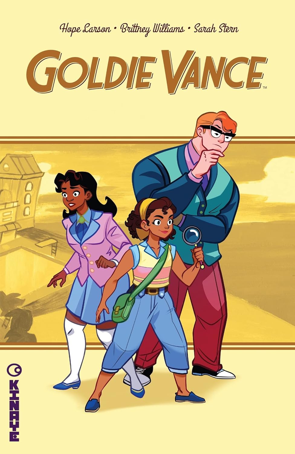 Première de couverture dtu tome 1 de la BD Goldie Vance