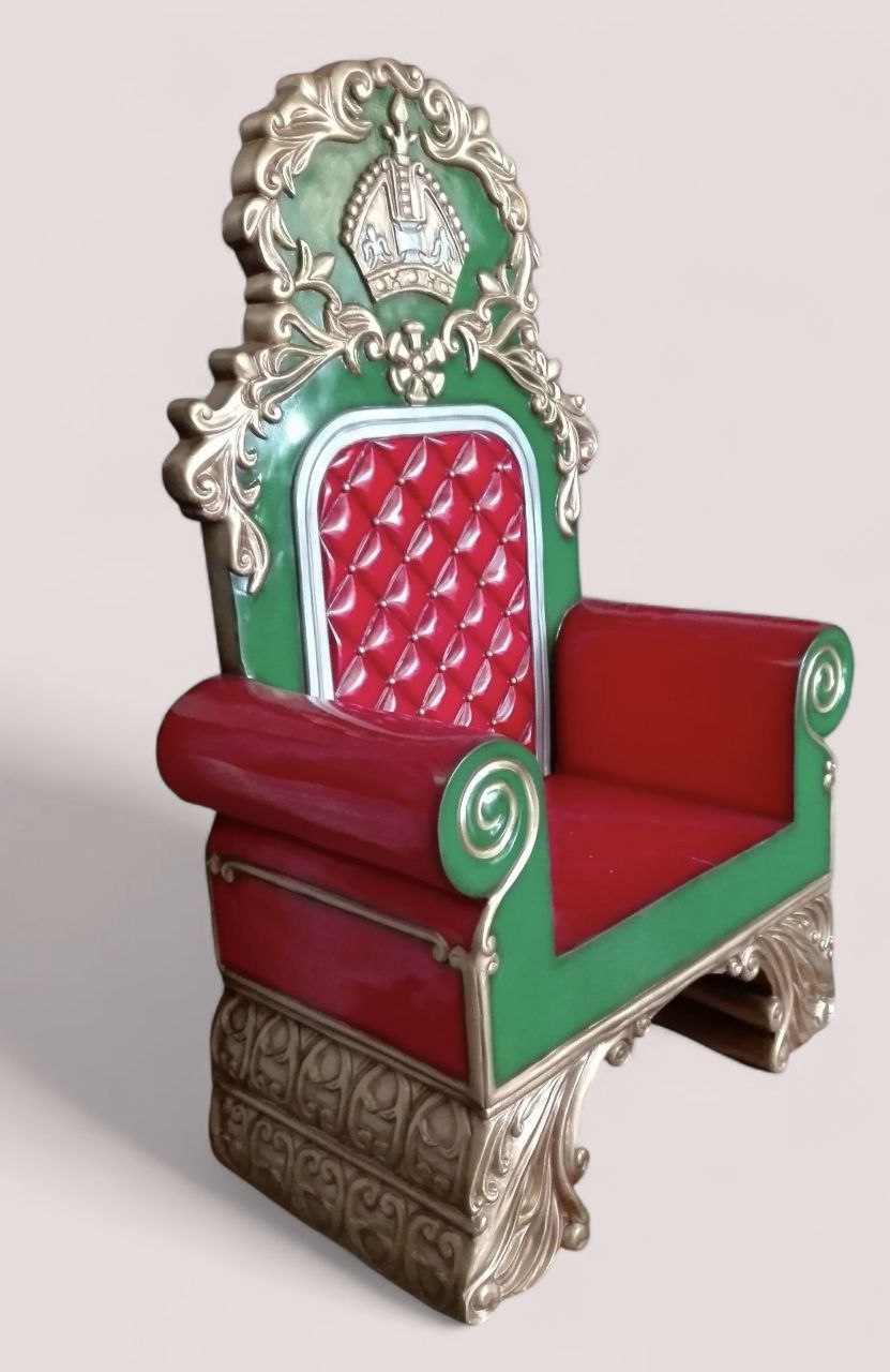 trono Papa Noel restaurado alquiler decoración