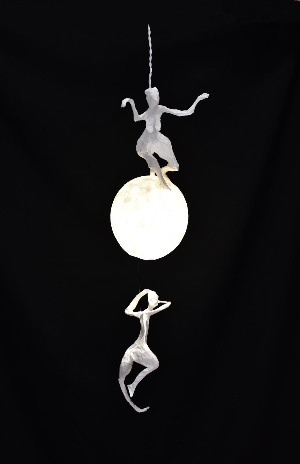 paper sculpture lightened light Sète