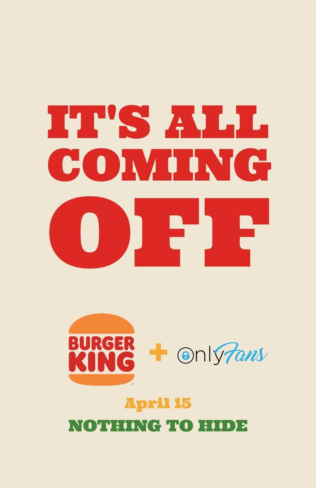 Burger King + OnlyFans print campaign