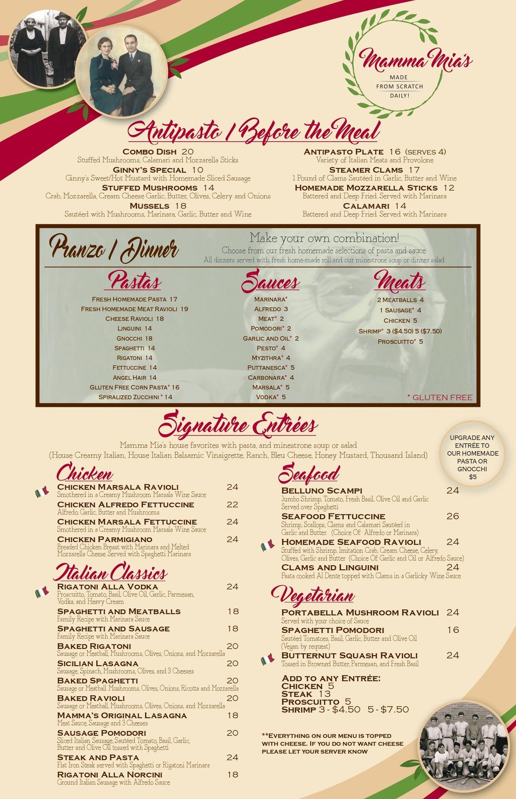 Menu Page 1