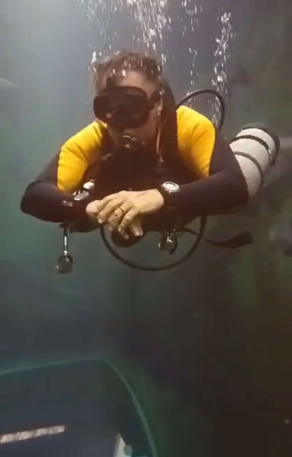 Sidemount en Acuarium Zaragoza. Foto @divesoul_