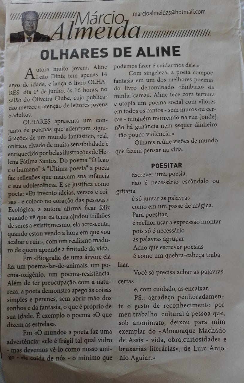 Coluna Márcio Almeida jornal Gazeta de Minas