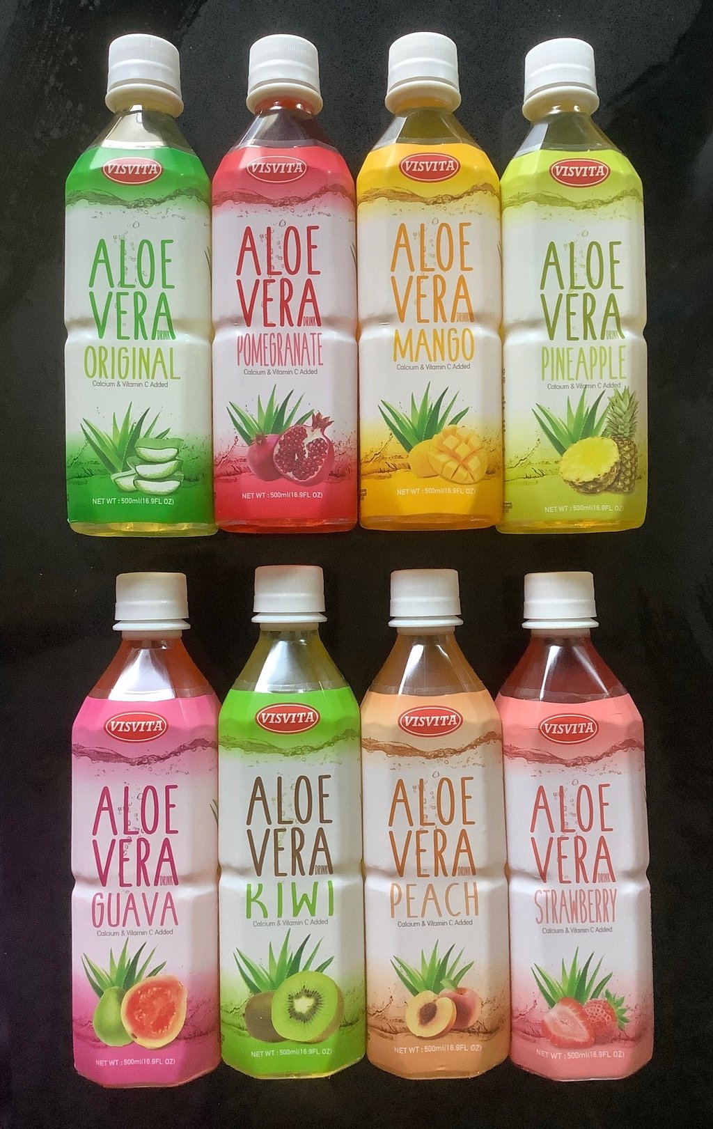 visvita aloe vera drinks original mango pineapple peach coconut kiwi pomegranate guava strawberry