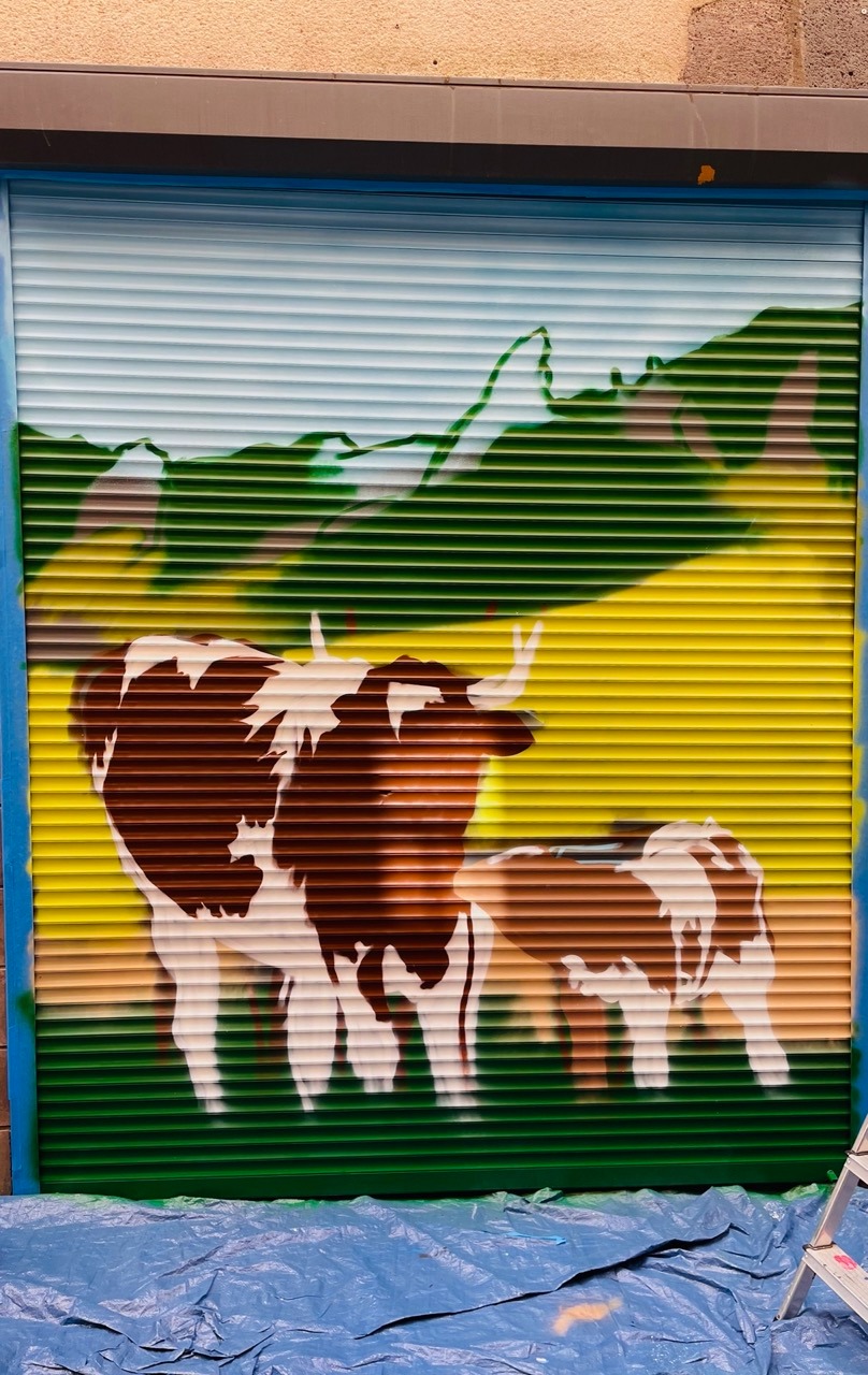 un graffiti en cour de création 