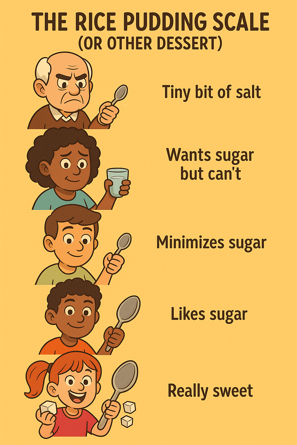 Zayera's sweetness scale based on rice porridge