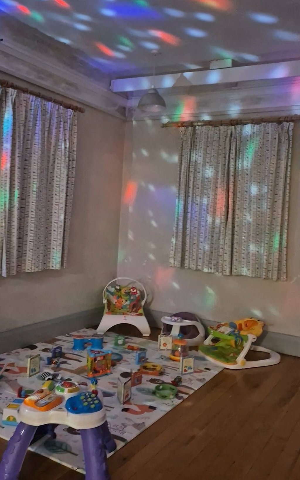 Baby play and sensory area inside Little Ladybirds baby and toddler group at Thaxted Church Hall