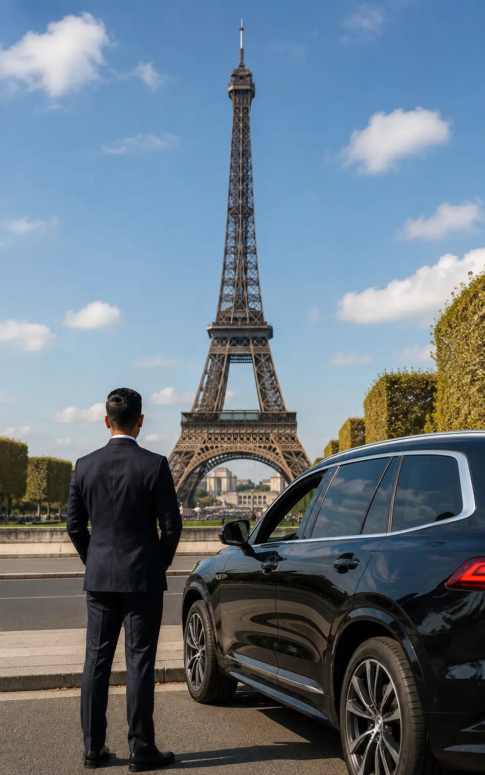 Filipino driver in Paris for private Eiffel Tower city tours