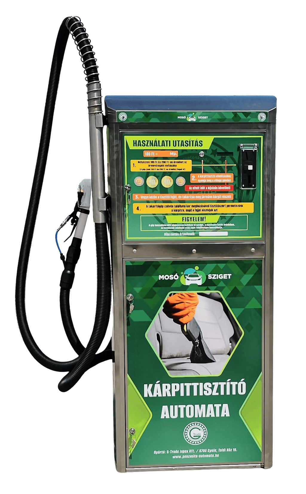 Vizes kárpittisztító automata