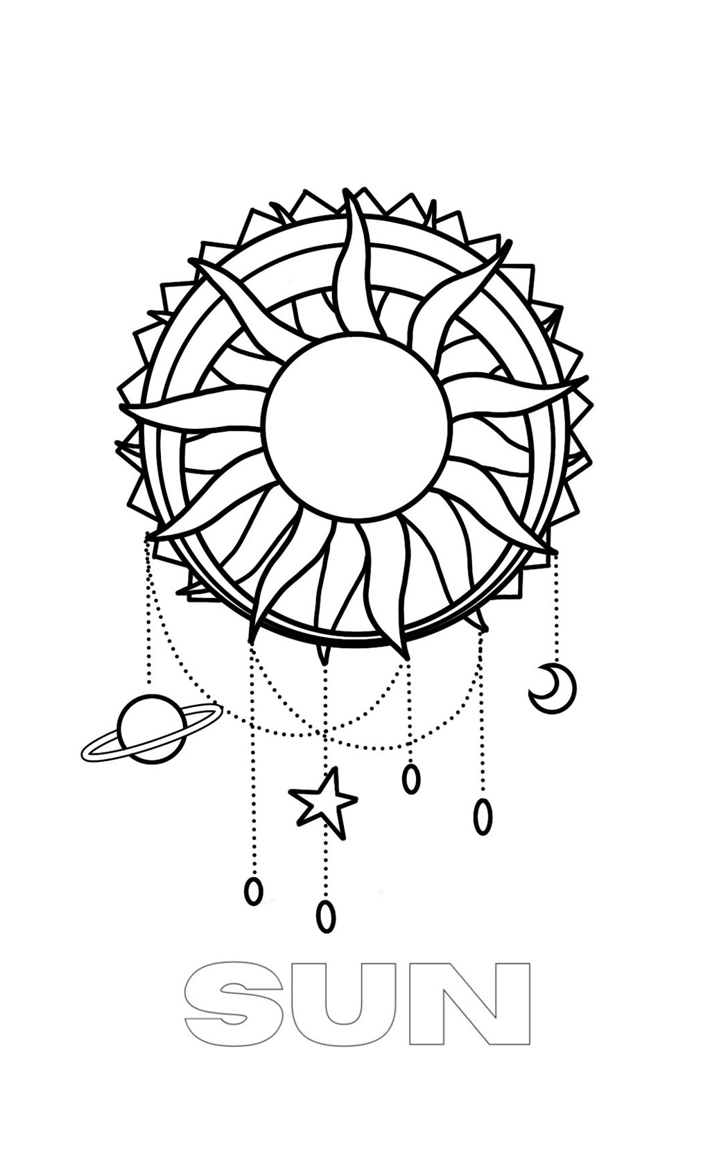deanna oracle deck sun coloring page