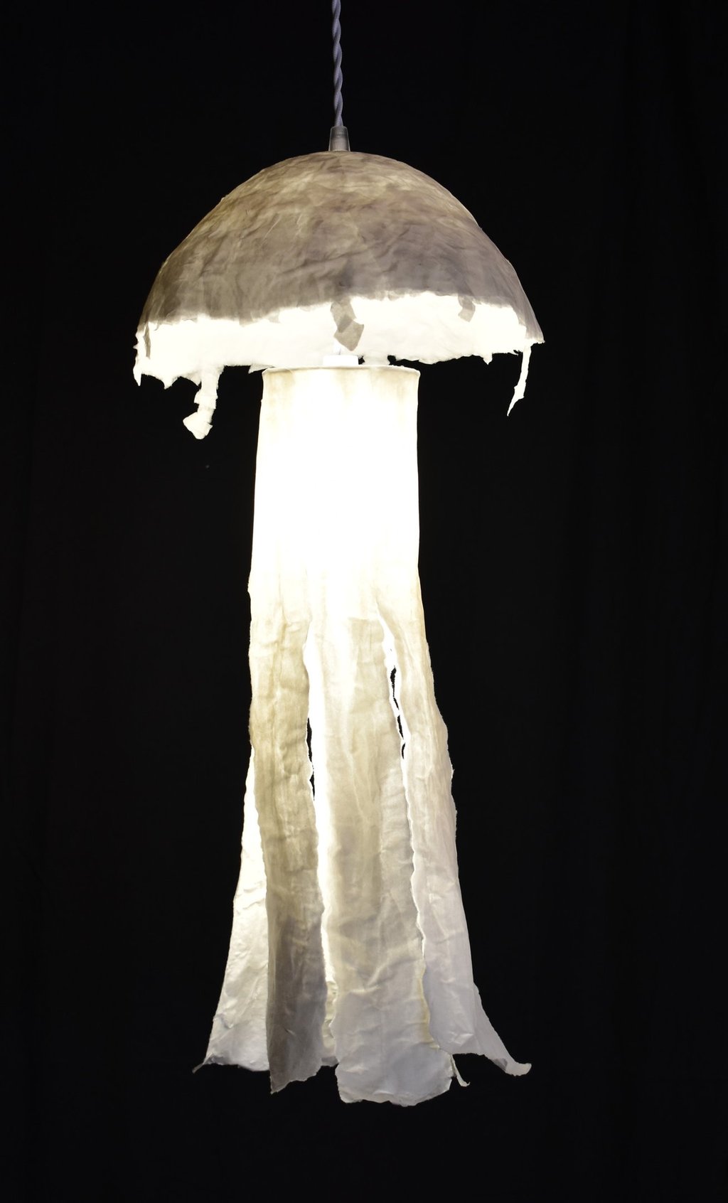 méduse suspension lumineuse papier sète