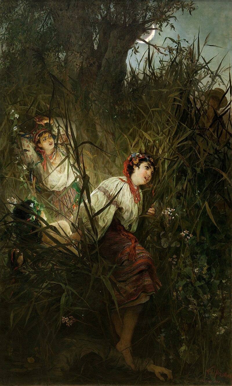 Witold Pruszkowski's painting of two Rusałki, 1877