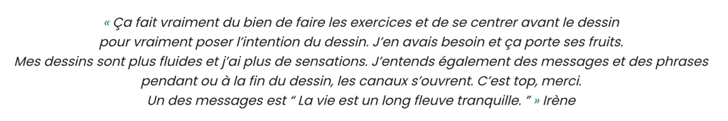 Témoignage Carnet des dessins intuitifs