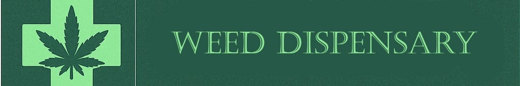 Weed dispensary logo in green