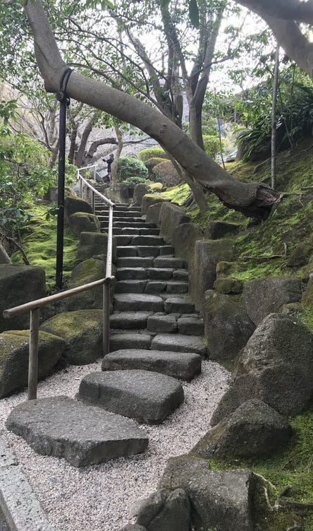 a stone staircase