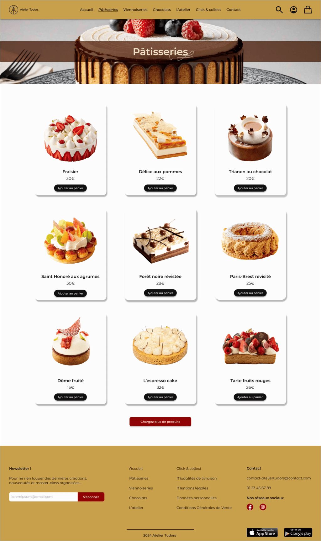 Atelier Tudors - Page Produits