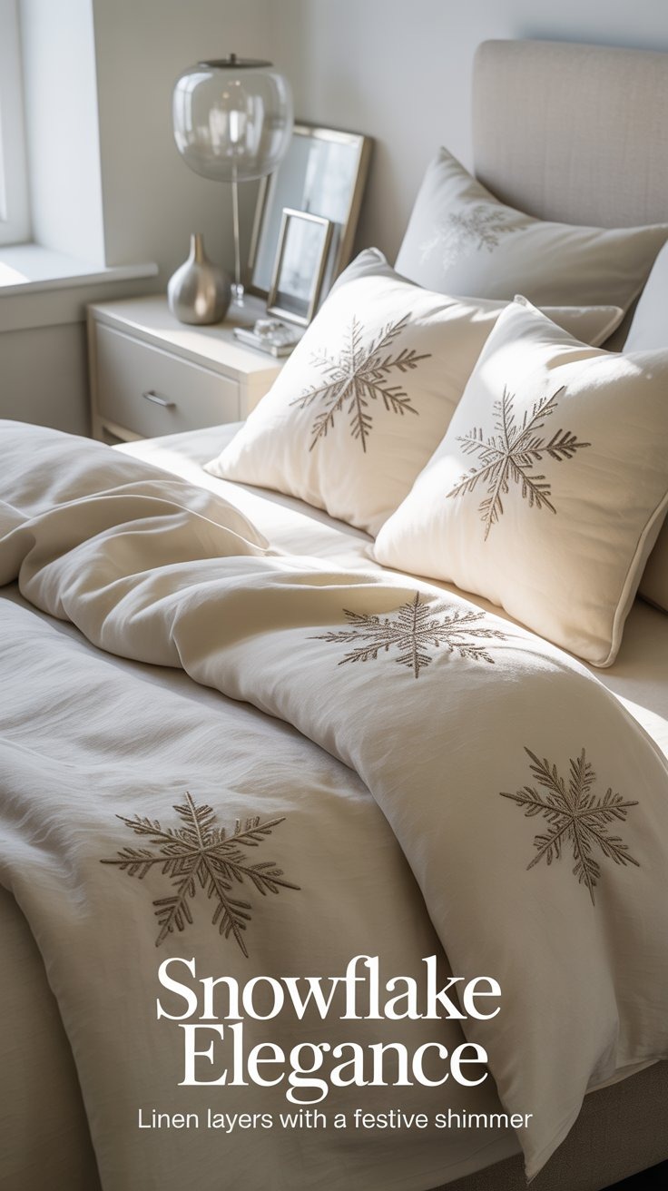 a bed with pillows and pillows on top of a bed