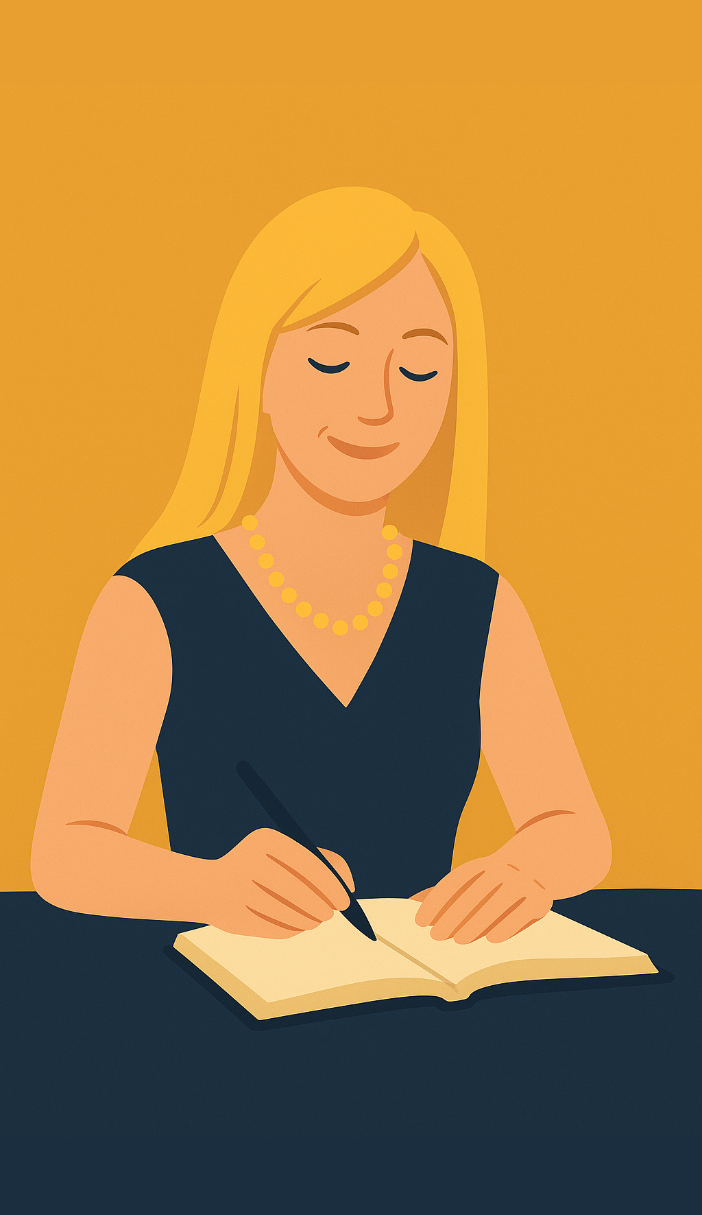 Cath Patterson writing a blog