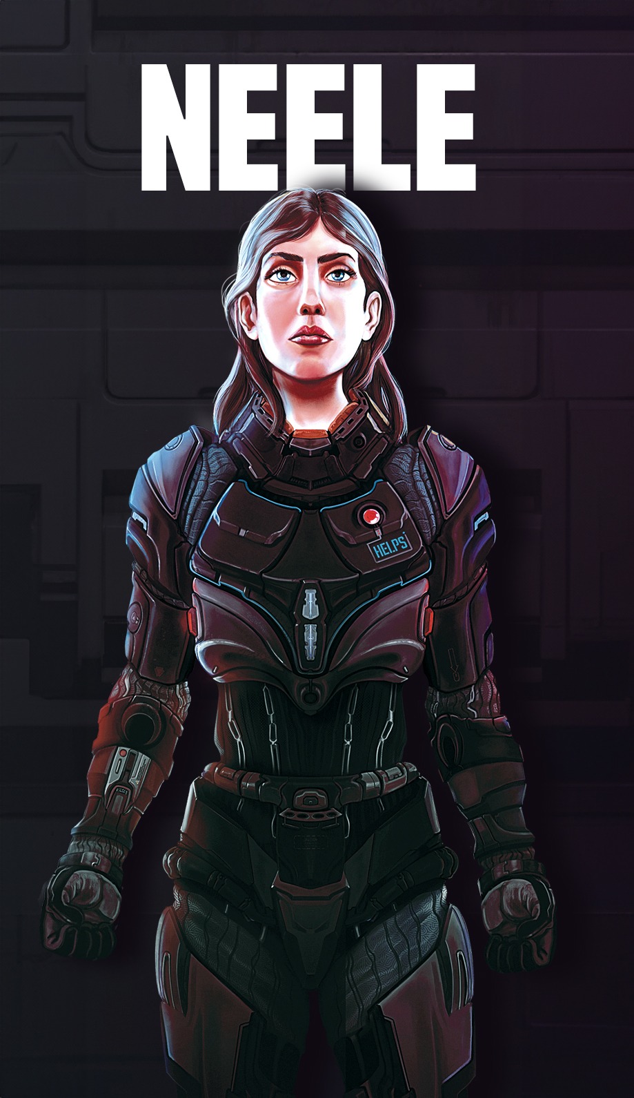 a woman in a futuristic suit with a helmet on