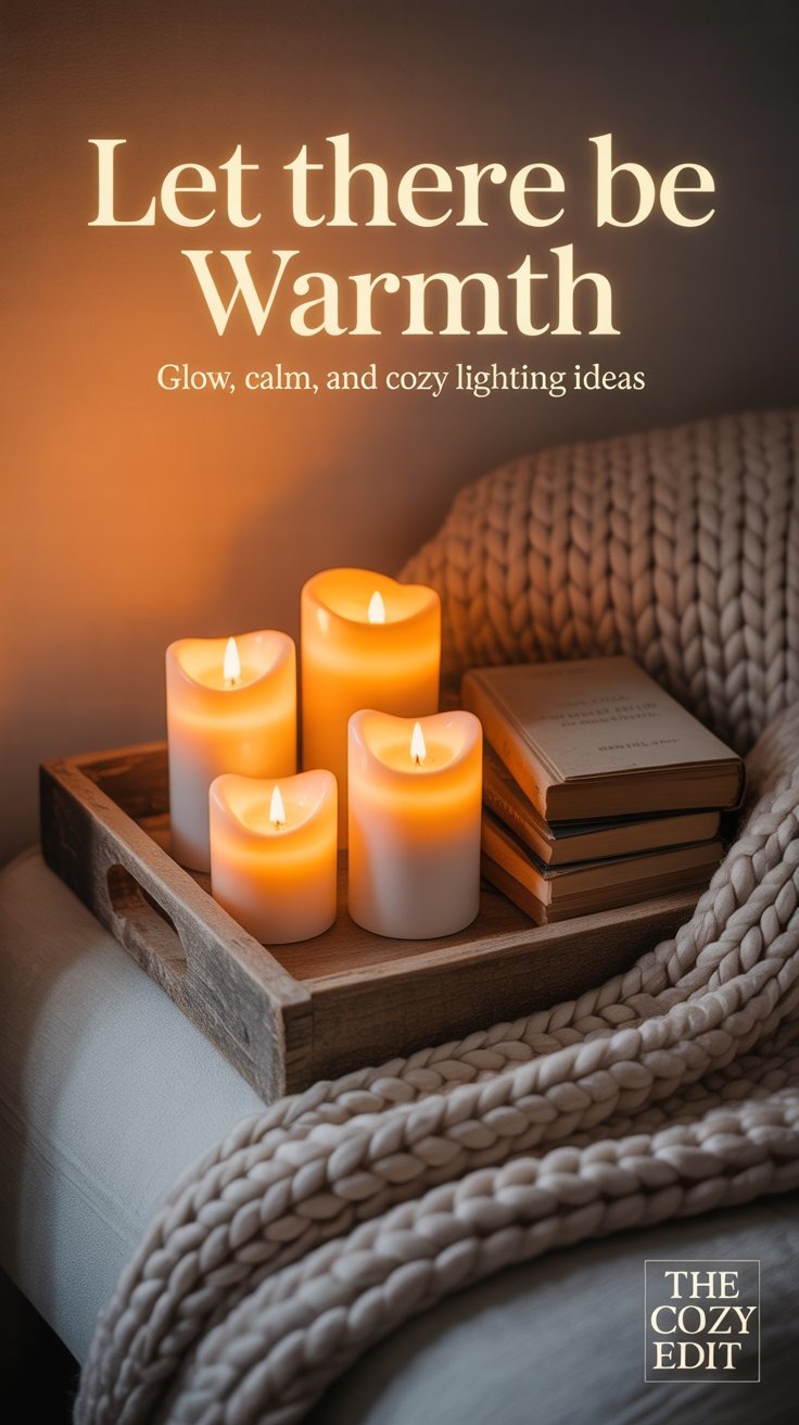a tray of candles with candles on a tray