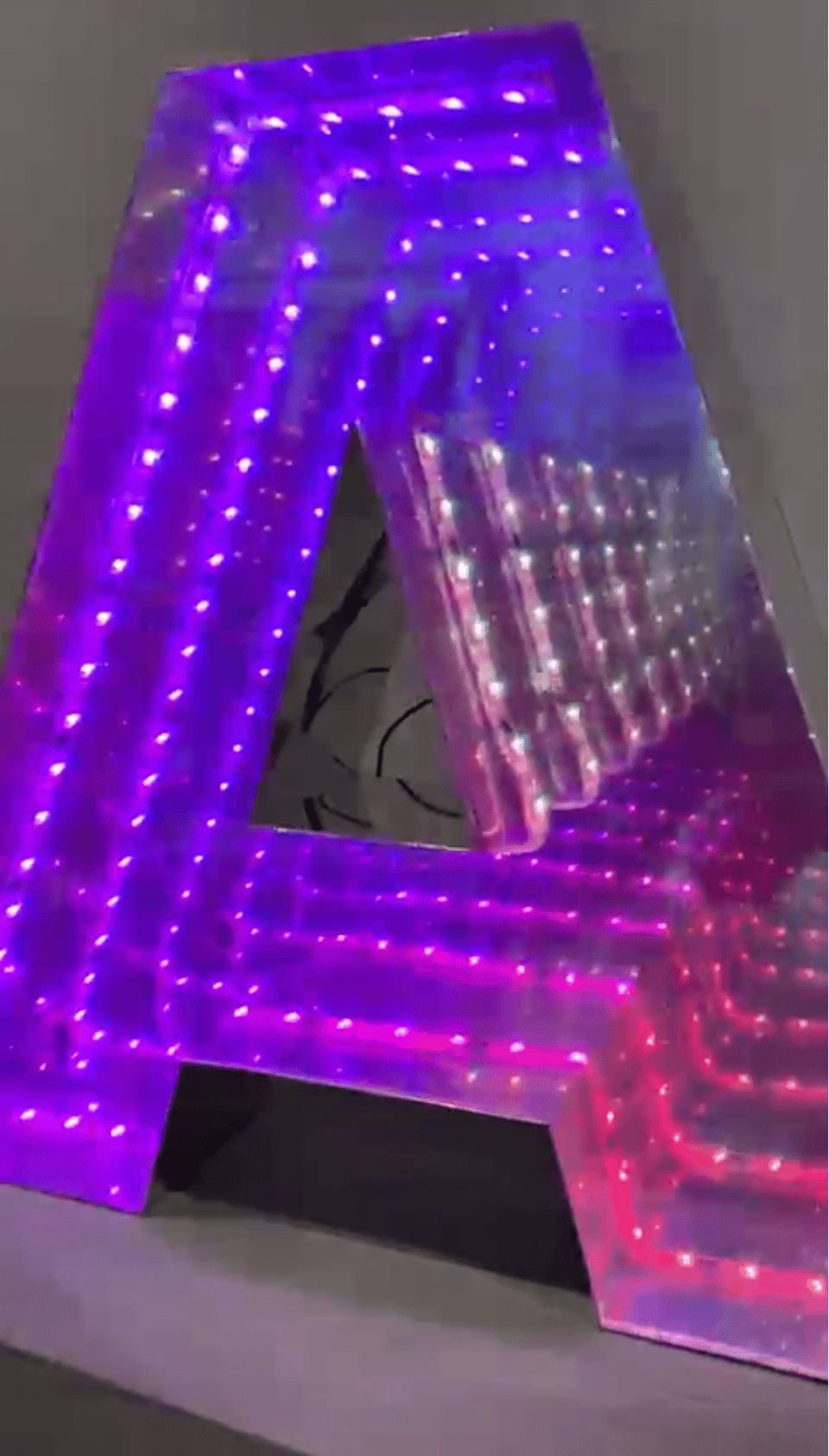 letras 3d infinito con luz led rgb