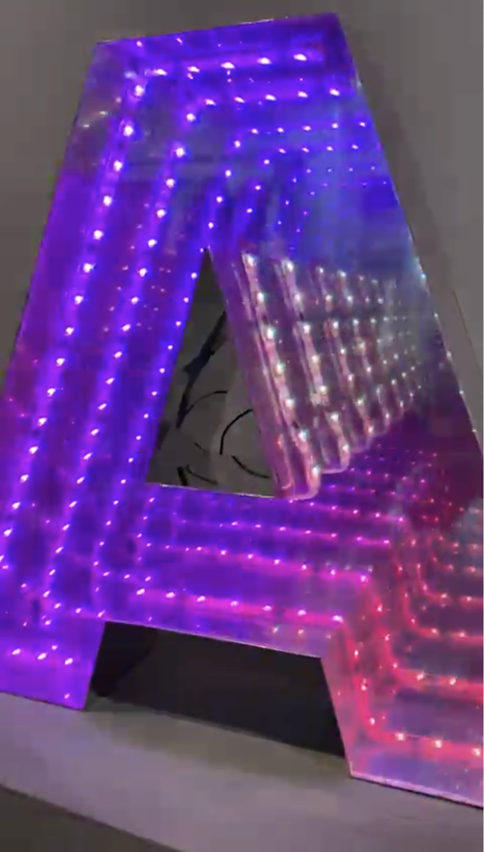 letras 3d infinito con luz led rgb