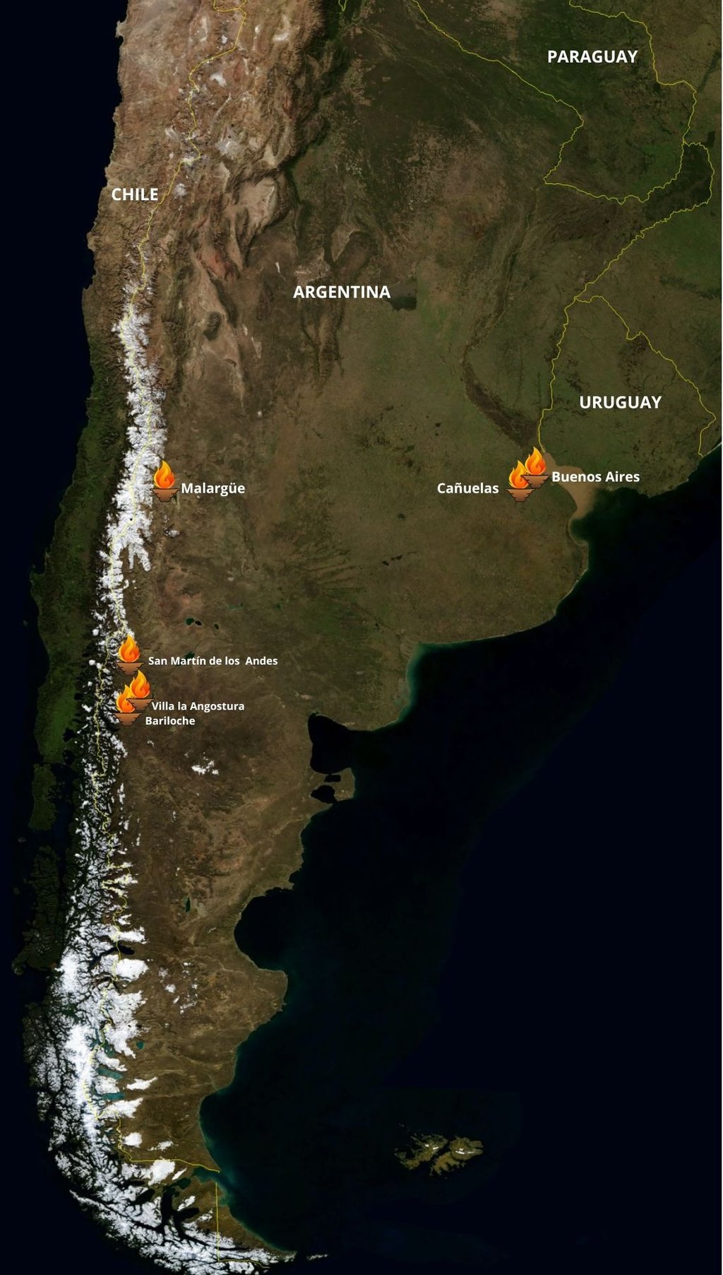 mapa servicio homa argentina agnihotra fuego