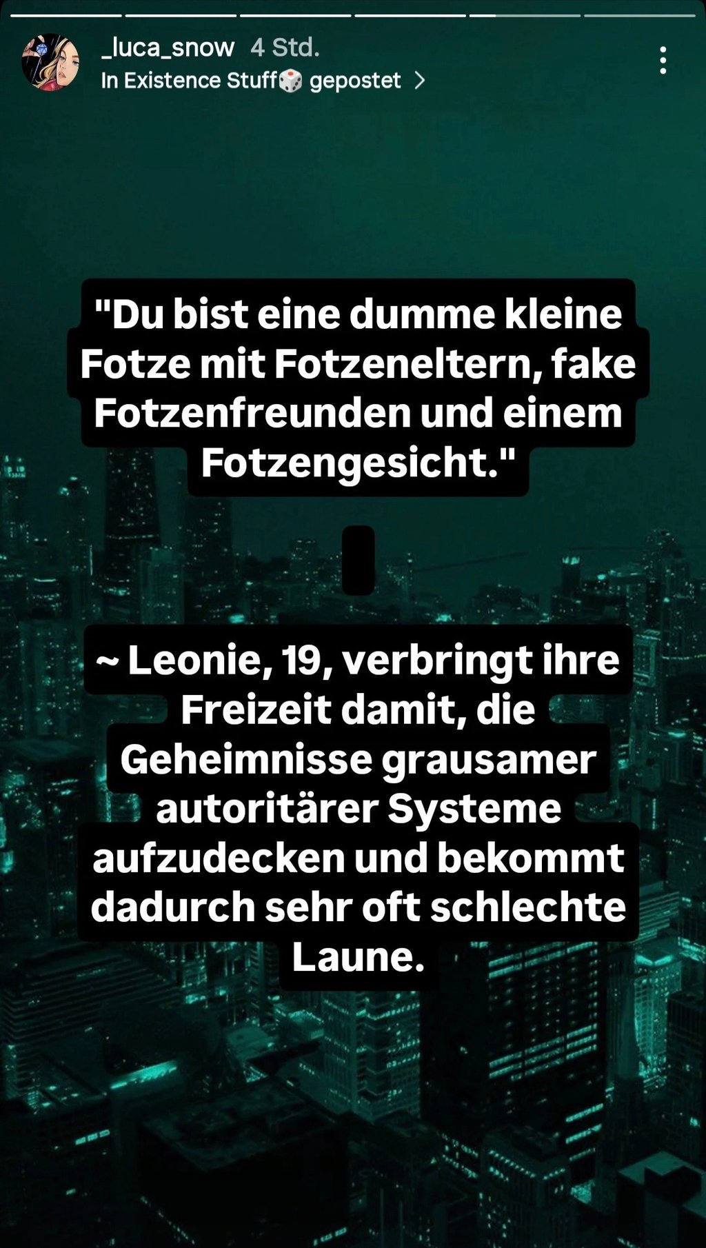 Existence Zitat von Leonie
