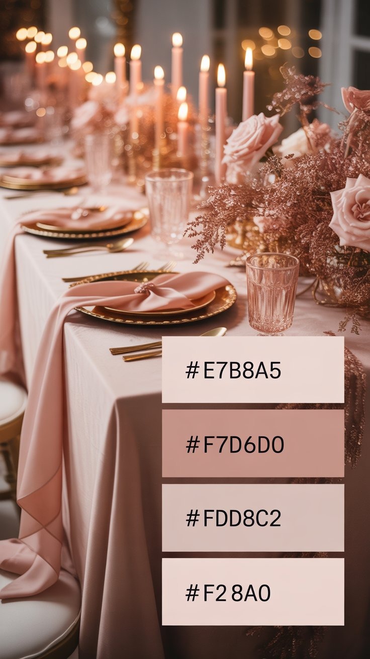 a table setting with candles and candles