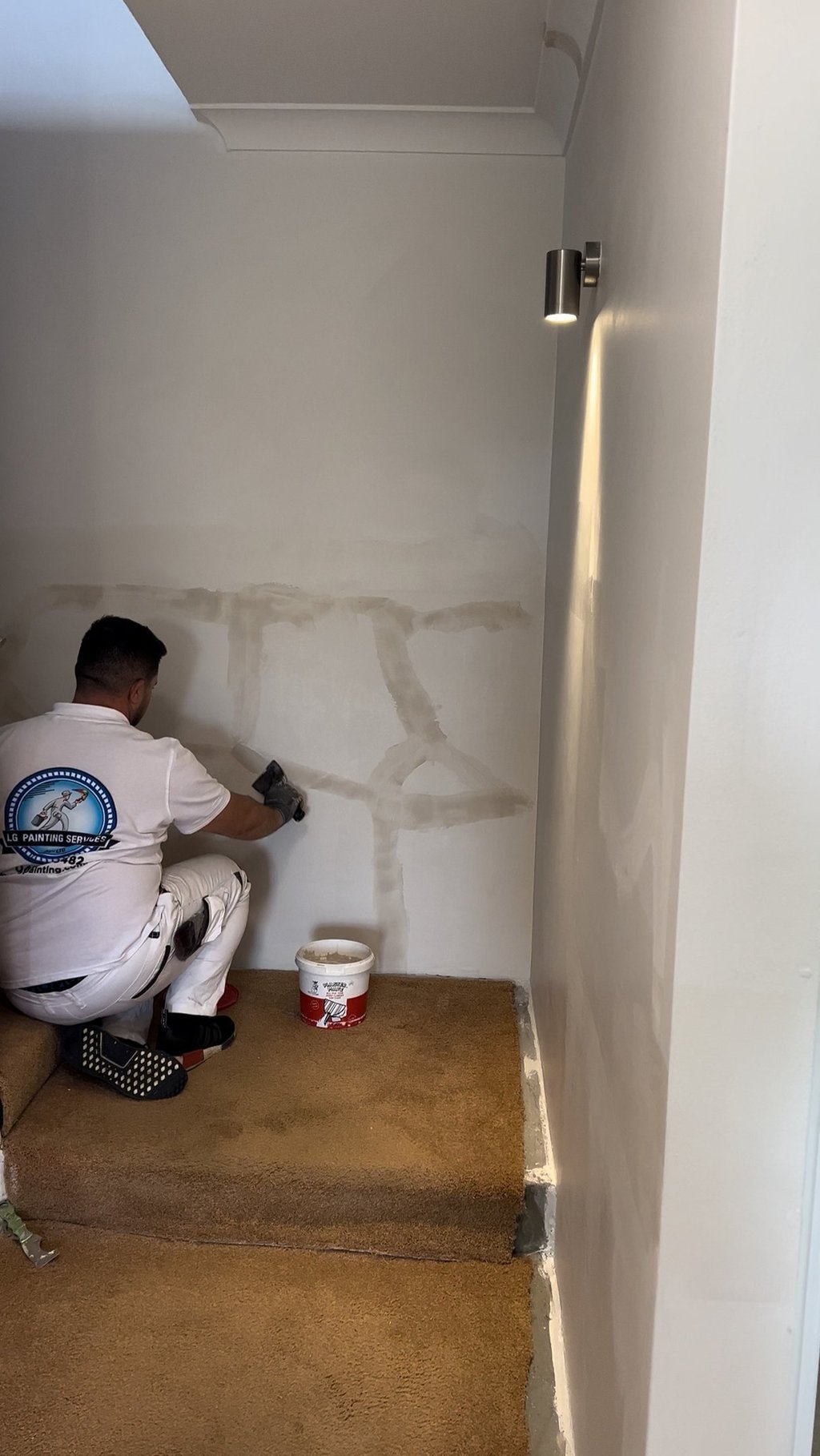 LG painting Surface preparing the wall in inner west