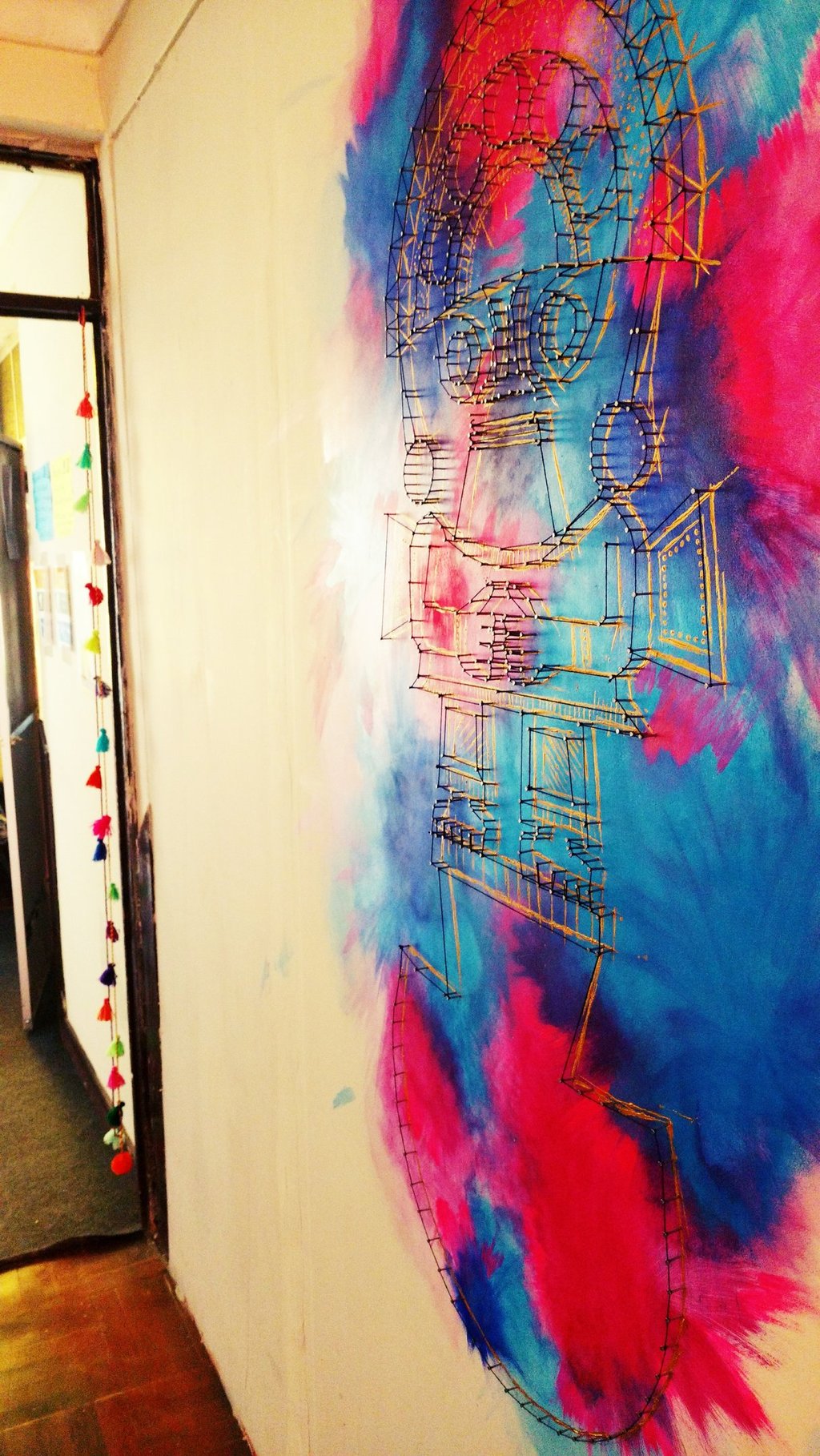 Fresque salon hostel Cusco