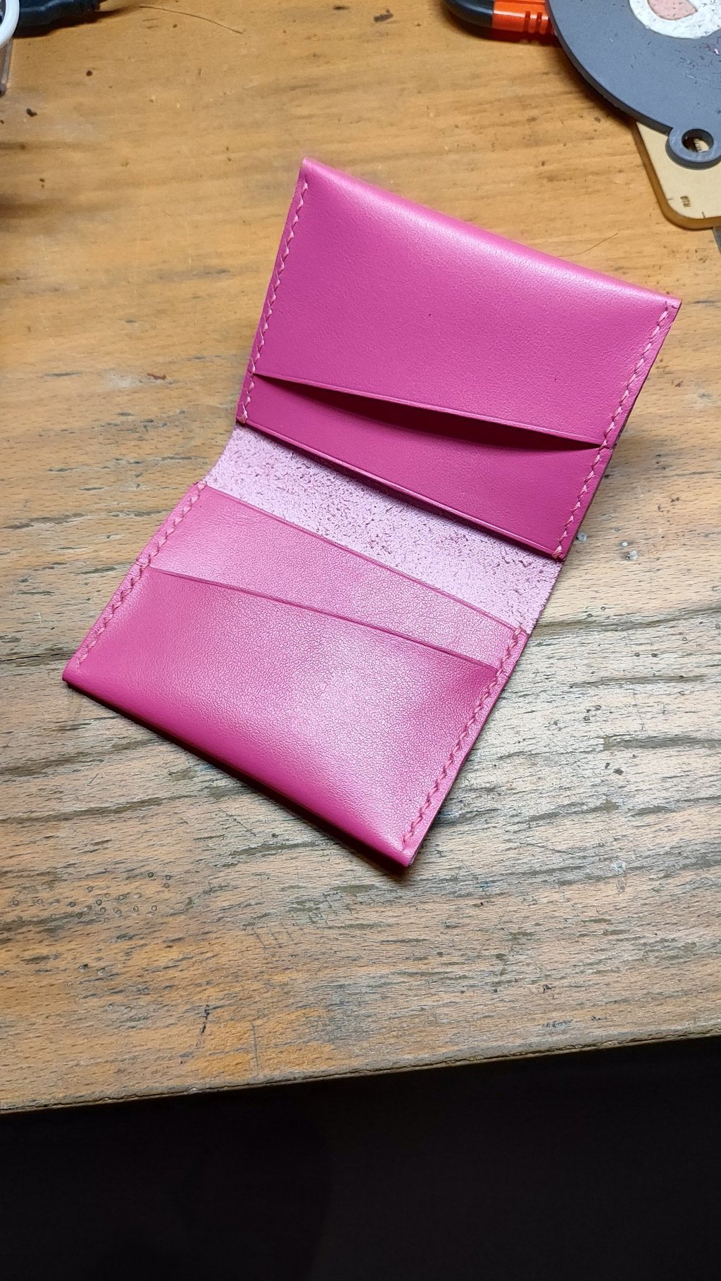 Amo Adi genuine leather goods minimalist leather card holder wallet