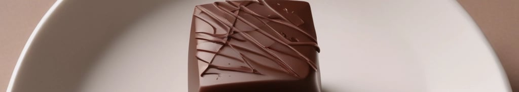 bombom de chocolate no formato quadrado