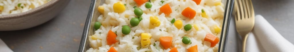 arroz com legumes em uma travessa