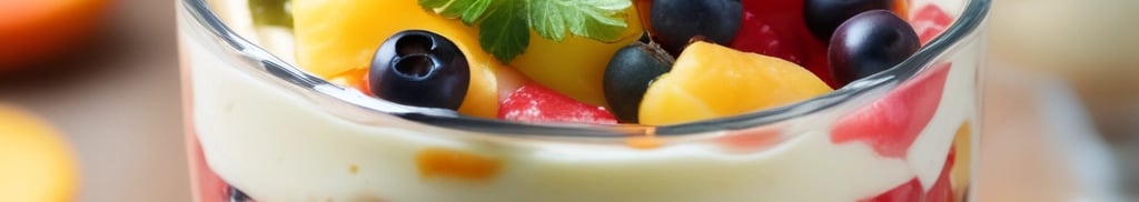 salada de frutas com creme
