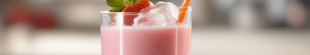 bebida de leite com morango