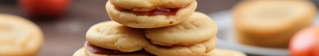 biscoitinhos amanteigados com recheio de goiabada