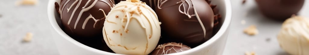 bombons de chocolate e chocolate branco dentro de um potinho