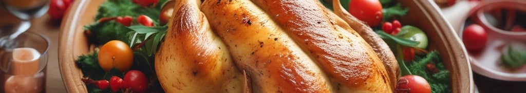 Chester dourado em uma travessa