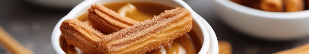 pote de churros com doce de leite
