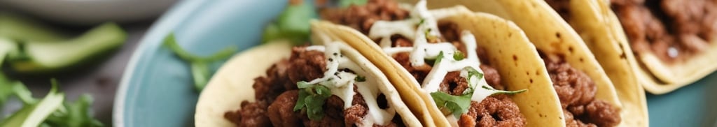 tacos recheados com carne moida