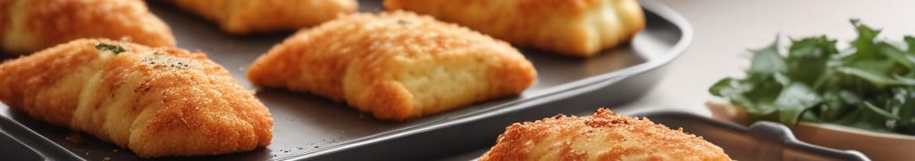 rissoles de queijo e presunto em um tabuleiro