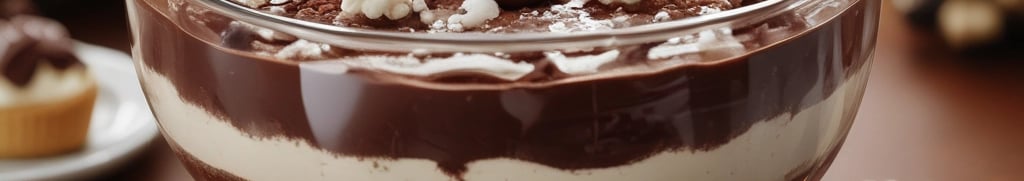 chocolate e creme em uma travessa