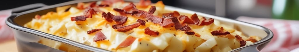 Batata Assadas com Molho Branco e Bacon