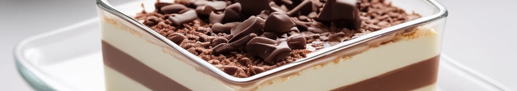 doce de chocolate e chocolate branco na travessa