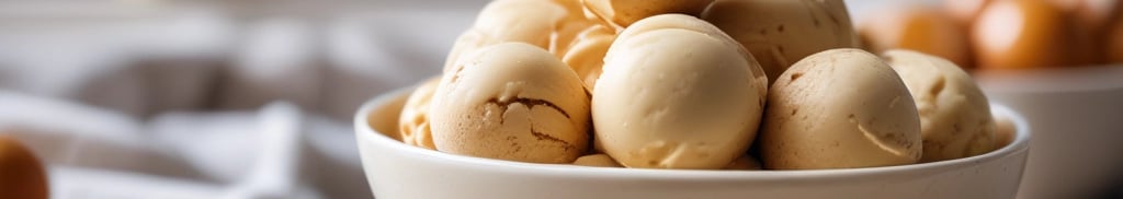 bolas de sorvete de doce de leite