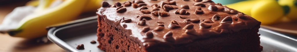 bolo de banana com chocolate